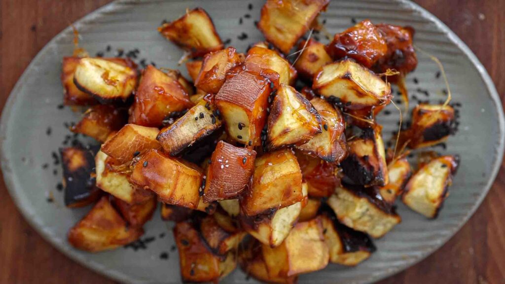 6-Ingredient Delicious Candied Korean Sweet Potatoes or Matang.